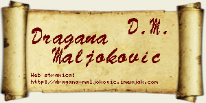 Dragana Maljoković vizit kartica
